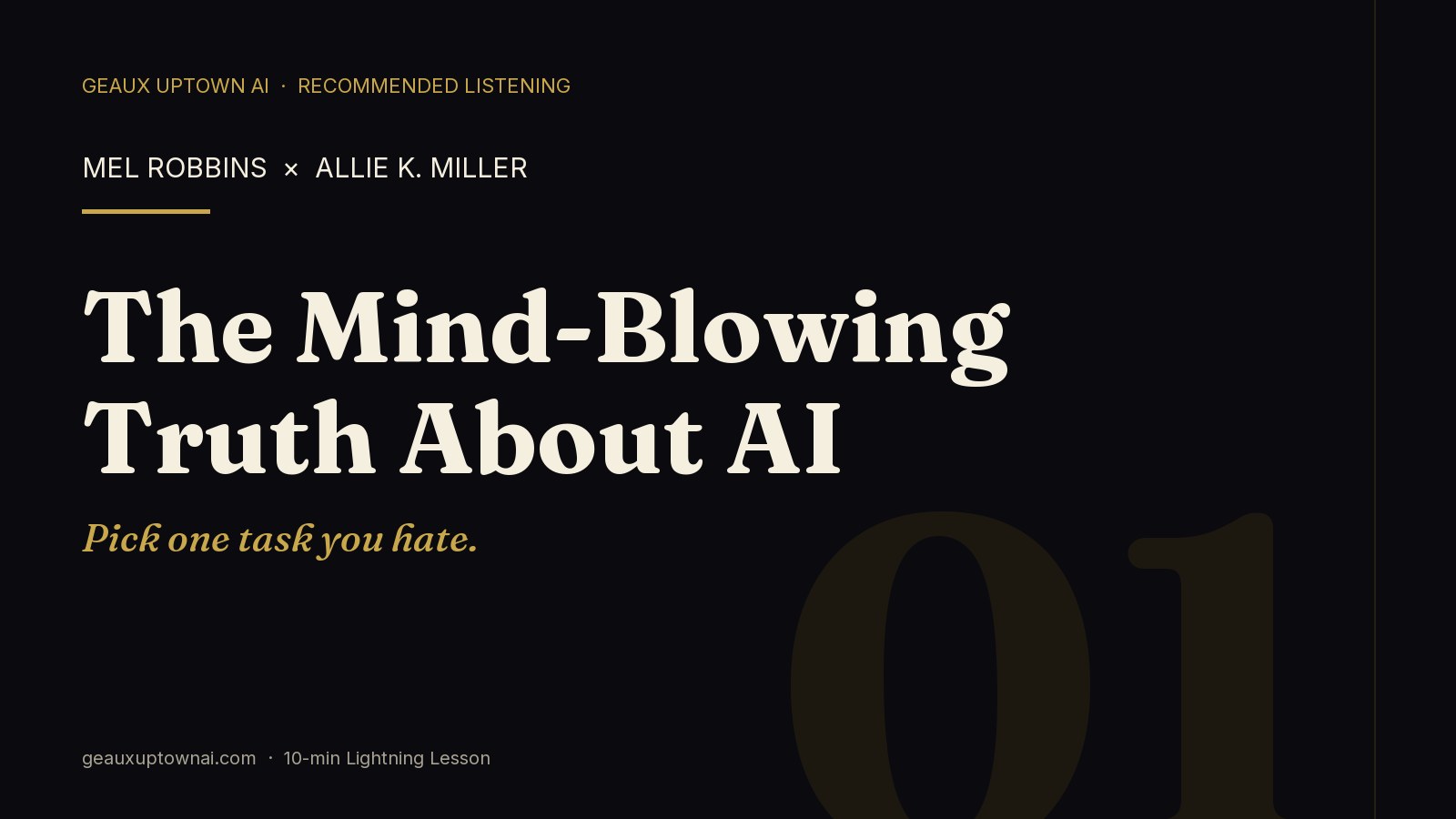 Mel Robbins interviews Allie K. Miller: The Mind-Blowing Truth About AI